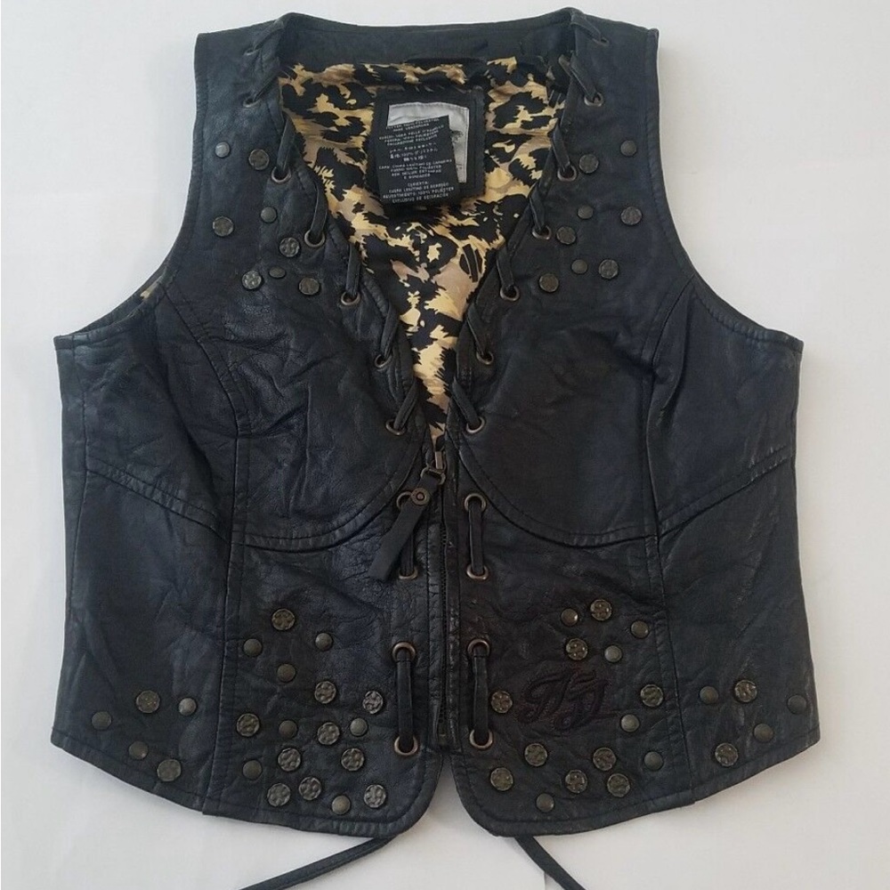 Harley-Davidson Women's Black Leather Vest Lux